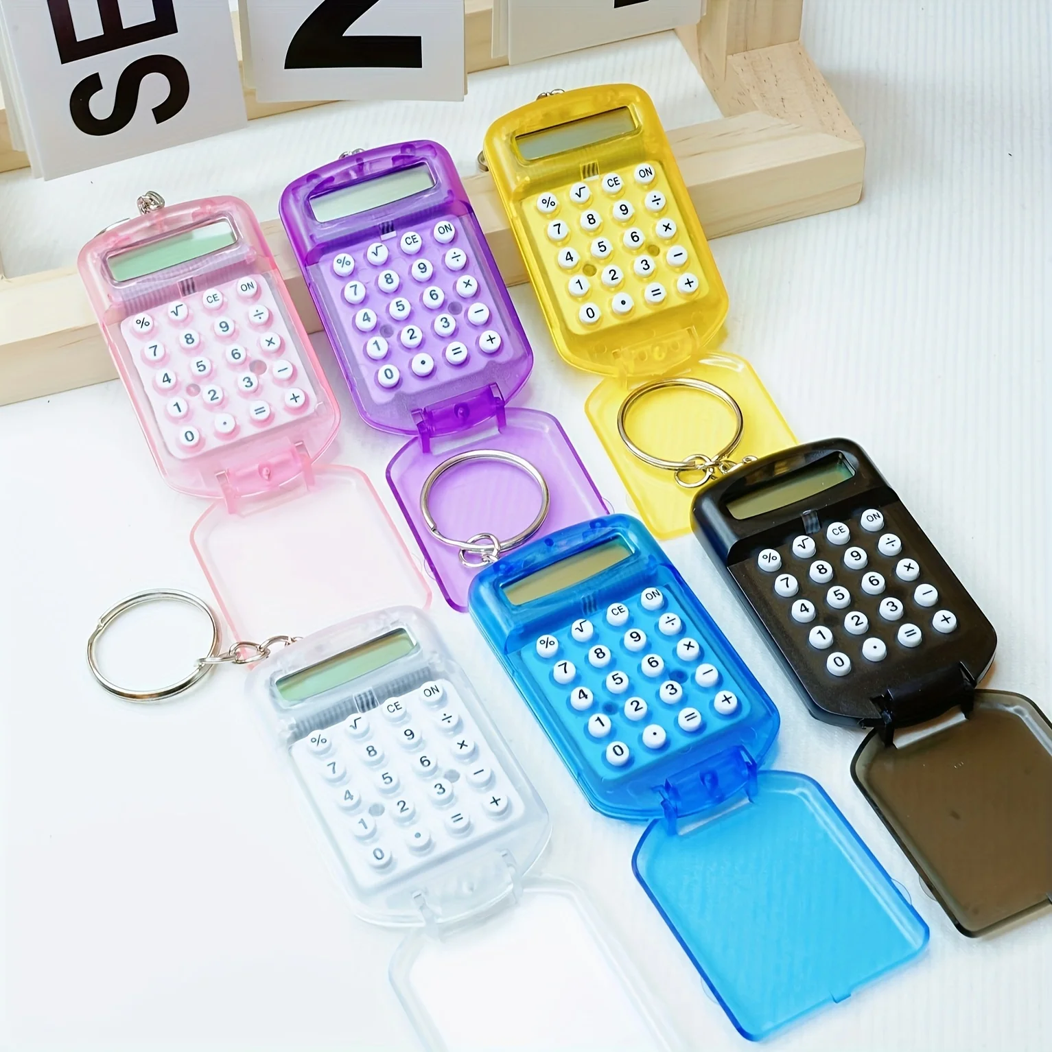 Scientific Calculator For Secondary School - เครื่องคิดเลขการ์ตูนขนาดเล็ก พร้อมพวงกุญแจ จอแสดงผล 8 หลัก เครื่องคิดเลขพกพาขนาดเล็ก