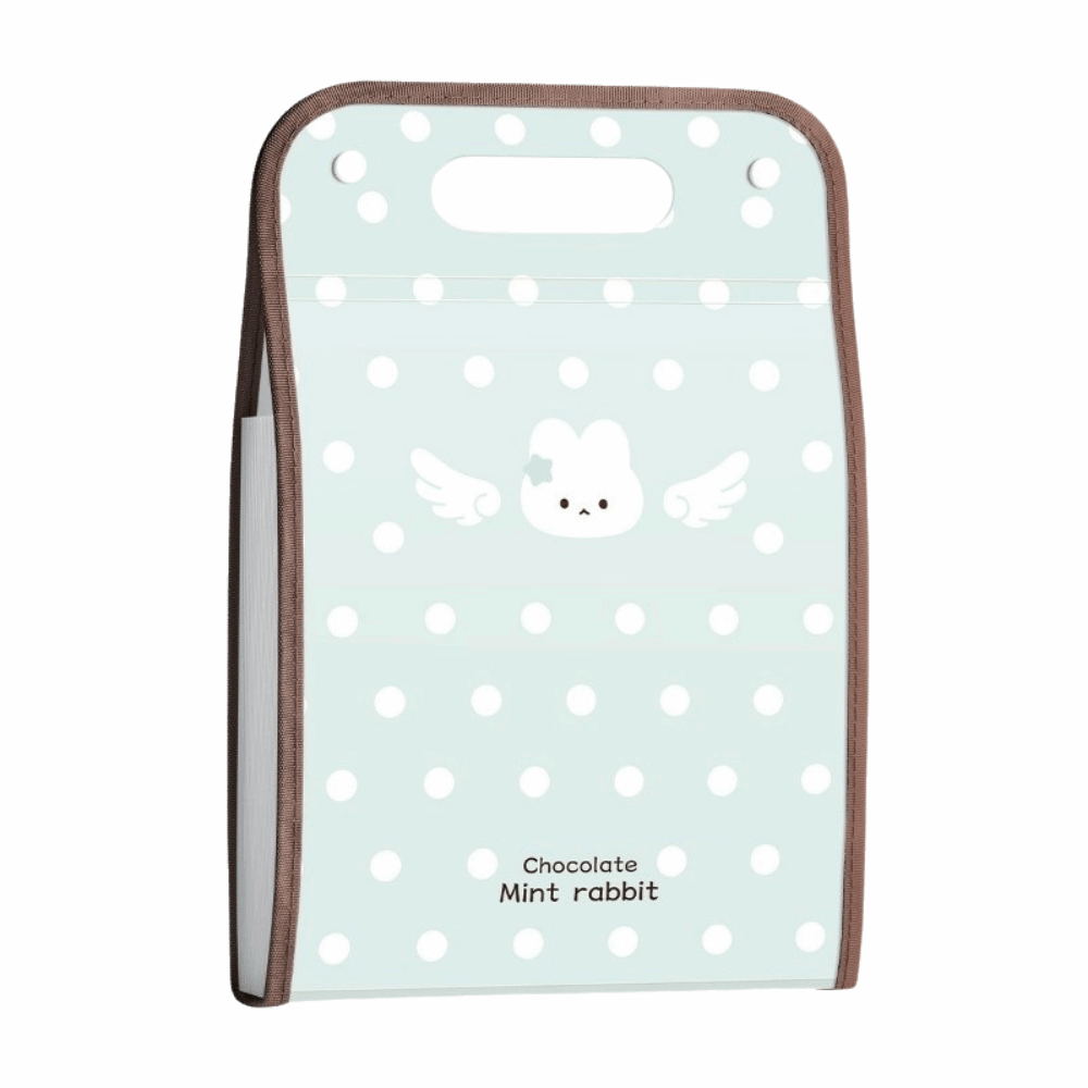 Expandable Accordion File Folder 13 Pockets - แฟ้มเอกสารแบบขยายได้ ลายจุด 13 ชั้น แฟ้มเอกสารแบบพกพา ดีไซน์คล้ายออร์แกน