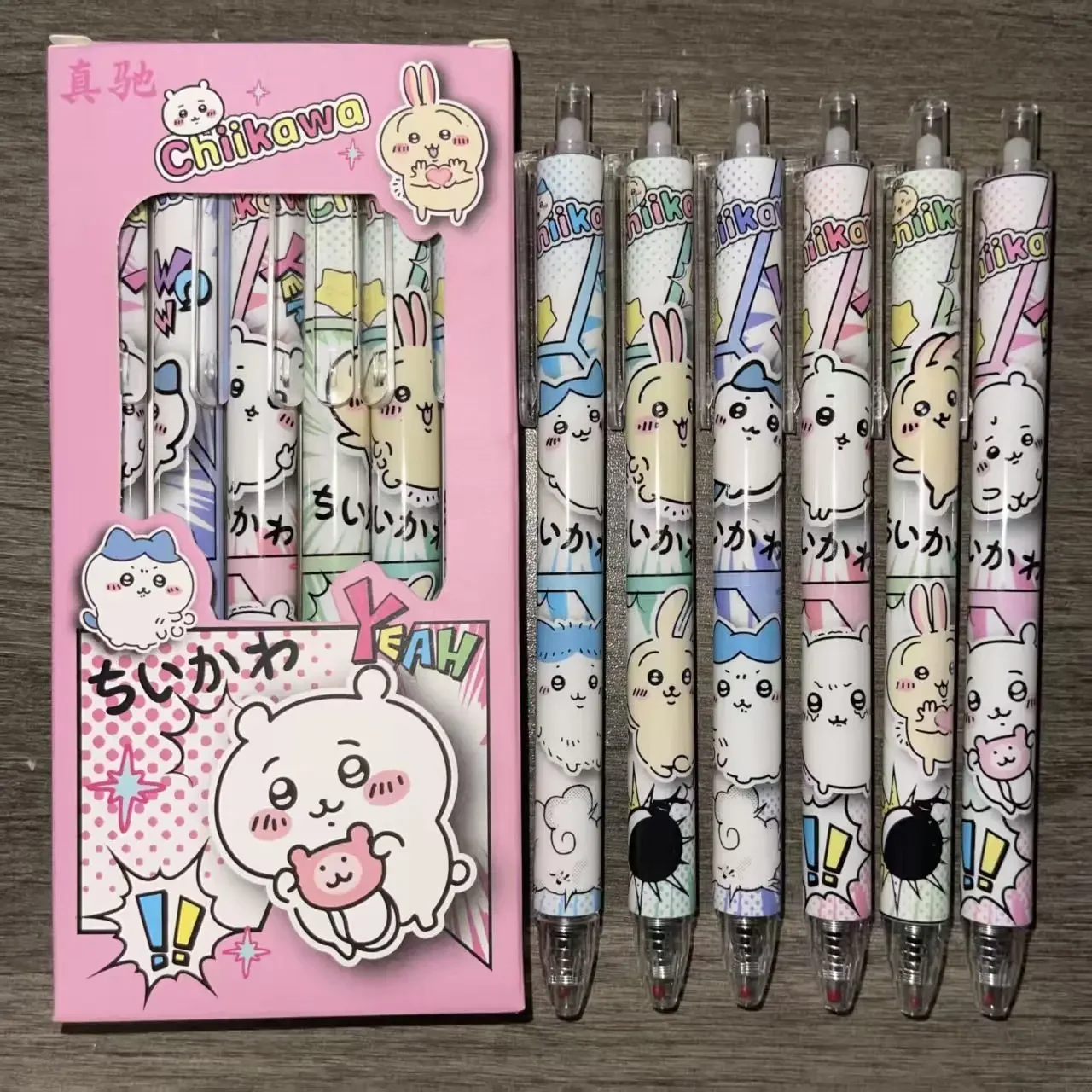 School Supplies - ปากกาเจลแห้งเร็ว ลายการ์ตูนชิอิคาวะ รุ่นใหม่ปี 2026 บรรจุกล่อง ปากกาลูกลื่นแบบกด