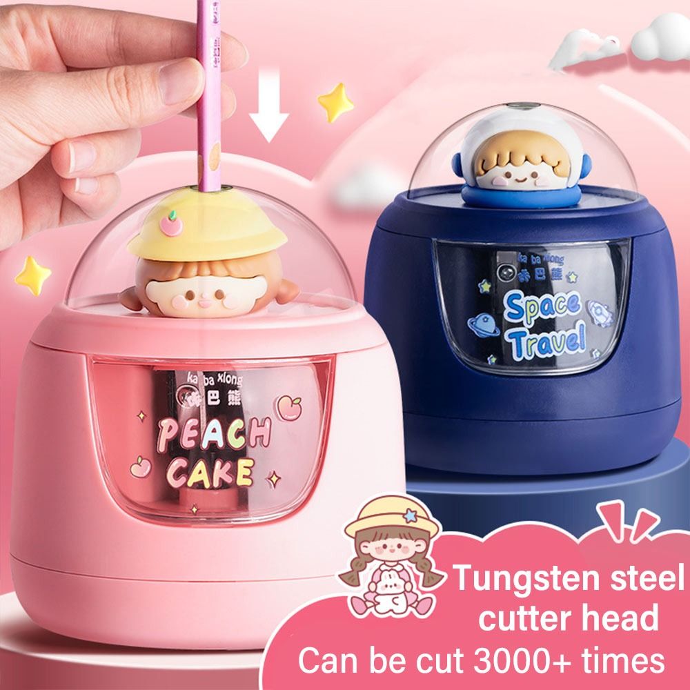 Electric Pencil Sharpener Usb - น่ารักการ์ตูนแบตเตอรี่ชาร์จกบเหลาดินสอไฟฟ้าสวิทช์กบเหลาดินสออัตโนมัติเครื่องเขียนสํานักงานโรงเรียน