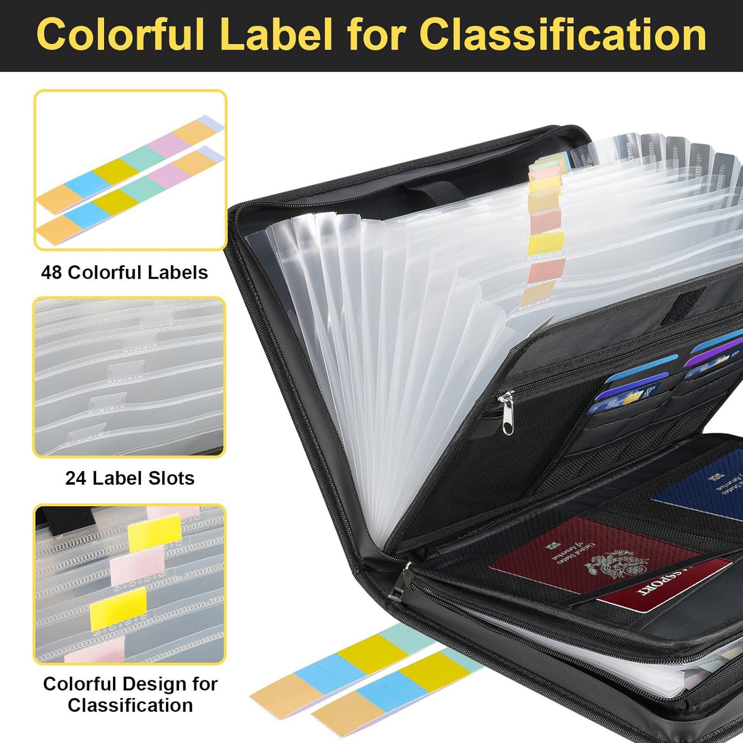 แฟ้มเอกสารแบบขยายได้ 13 ช่อง พ - Expandable Accordion File Folder 13 Pockets บทวิจารณ์และราคา