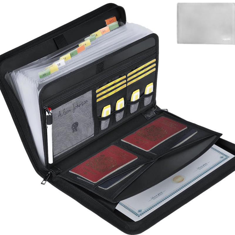 แฟ้มเอกสารแบบขยายได้ 13 ช่อง พ - Expandable Accordion File Folder 13 Pockets บทวิจารณ์และราคา