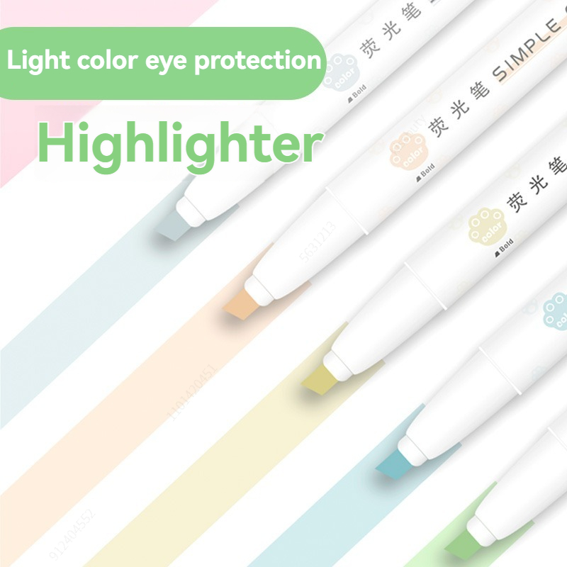 ปากกาเน้นข้อความสีพาสเทลปลายคู - Pastel Highlighter Set Double Ended บทวิจารณ์และราคา