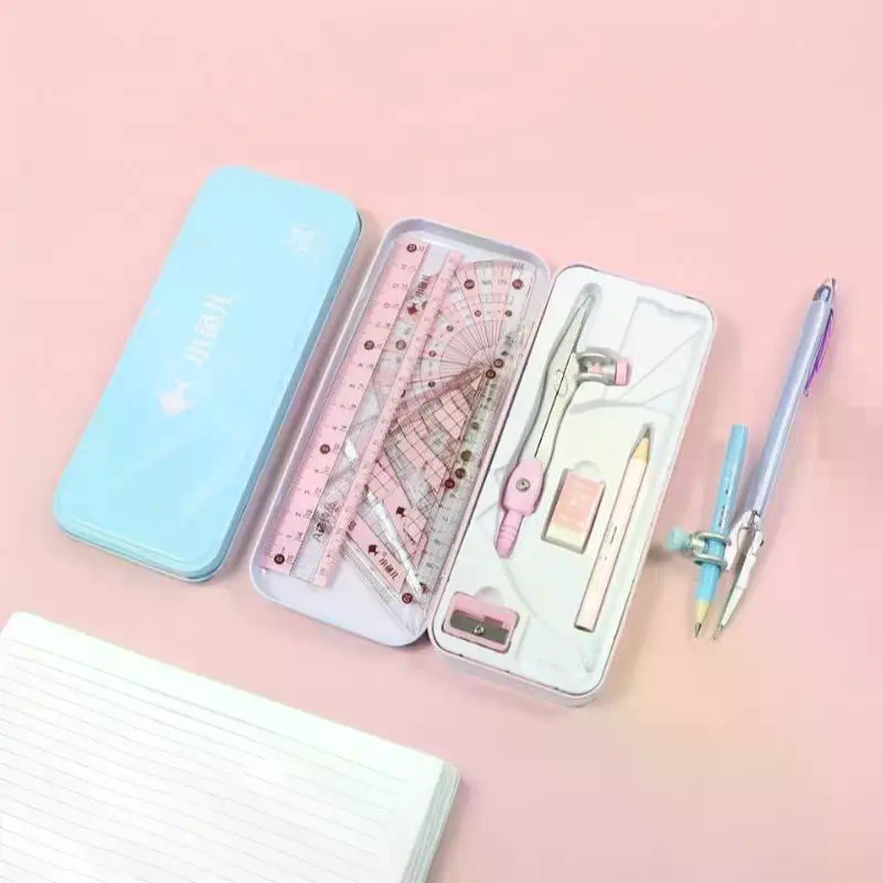 ชุดอุปกรณ์เครื่องเขียนสำหรับวา - Math Geometry Set With Compass บทวิจารณ์และราคา